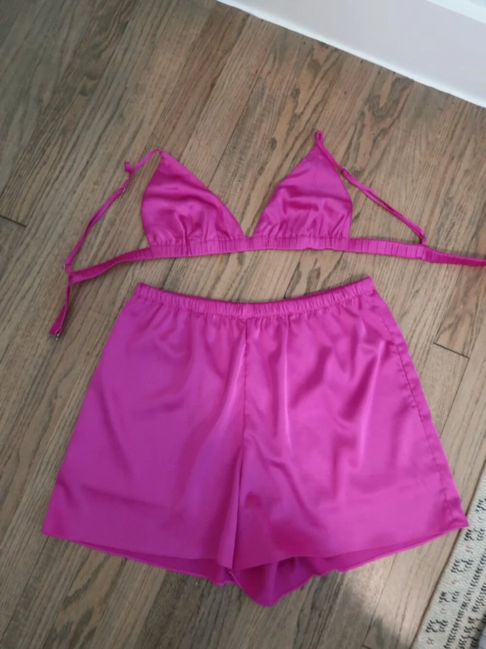 Daily Drills Resort Silk Bra and Shorts Set